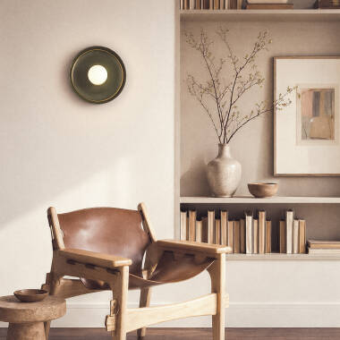 Wandlamp Discaro in een interieur