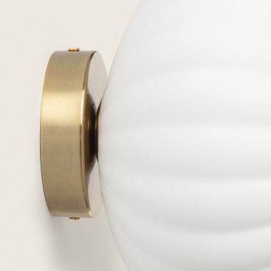 Wandlamp Florano van glas en metaal, zijaanzicht