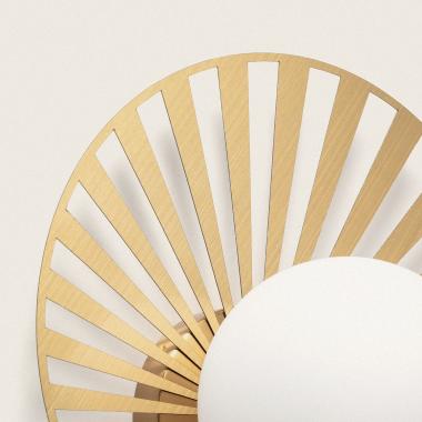 Wandlamp Kustano detail van de gouden afwerking