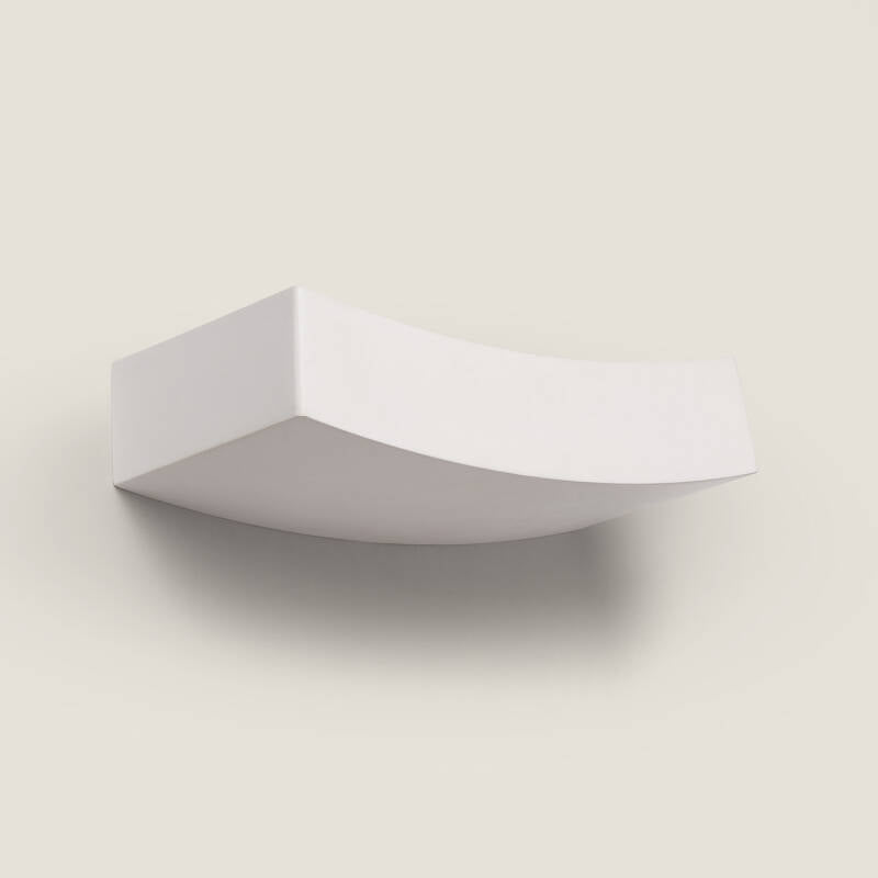 Wandlamp Tundaro van wit gips in staande uitvoering