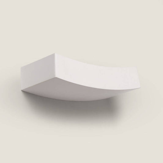 Wandlamp Tundaro van wit gips in staande uitvoering