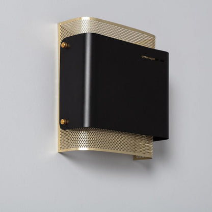 Zwarte metalen wandlamp Entravo met LED van 6 W