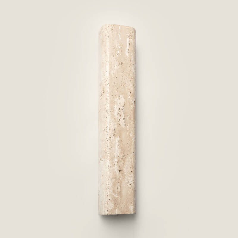 Wandlamp Ithano van travertijn in beige