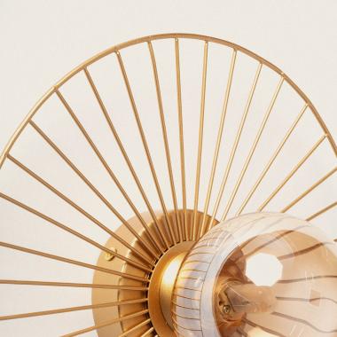 Wandlamp Yentaro metaal en glas, zijaanzicht
