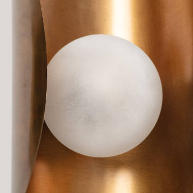 Wandlamp Zandivo, detail van het glazen element