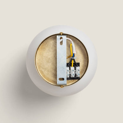 Wandlamp Norvaro goud, glas en metaal (afbeelding 4)