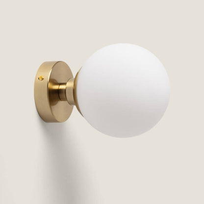 Wandlamp Norvaro goud, glas en metaal (afbeelding 2)