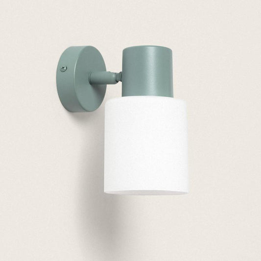 Wandlamp Yoravo met glazen kap in celadongroen
