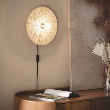 Wandlamp Mostivo raffia naturel (afbeelding 3)