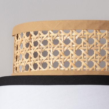 Wandlamp Mundaro rotan en textiel (afbeelding 5)