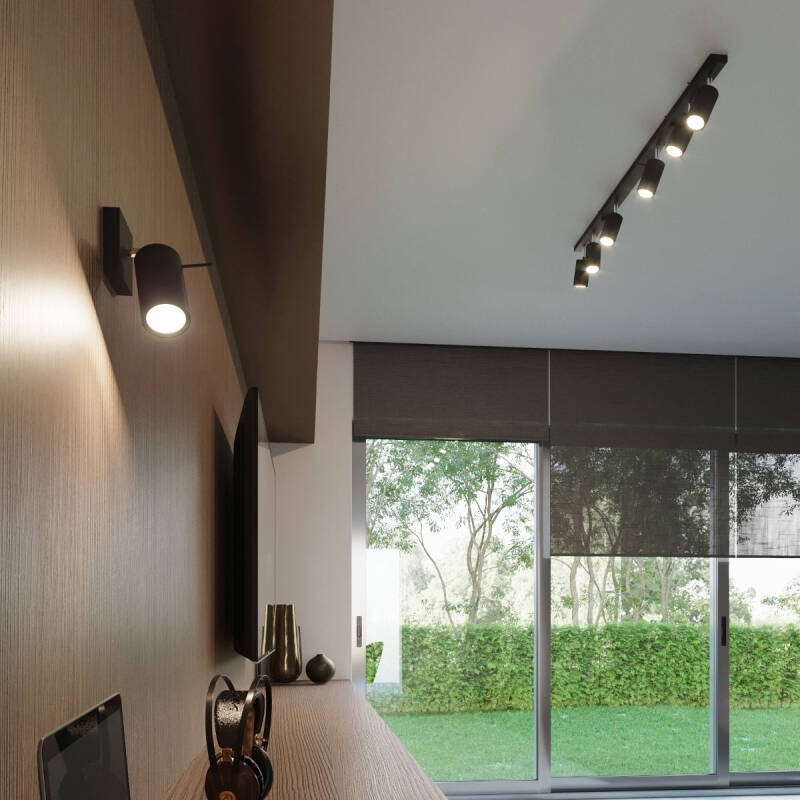 Wandlamp Nastaro zwart staal (afbeelding 4)
