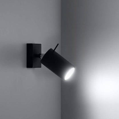 Wandlamp Nastaro van staal in zwart