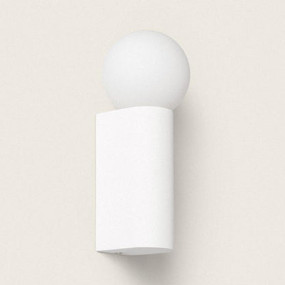 Witte gipsen wandlamp Fernavo met G9 fitting
