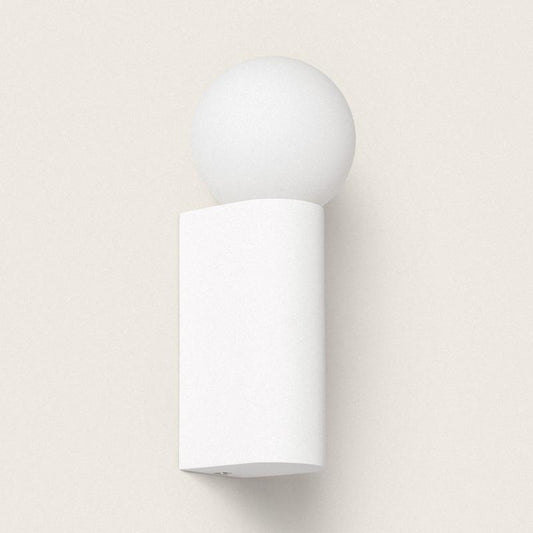 Witte gipsen wandlamp Fernavo met G9 fitting