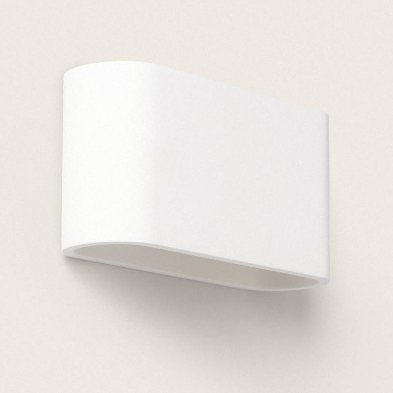 Ronde witte gipsen wandlamp Embrano met twee G9 lichtpunten