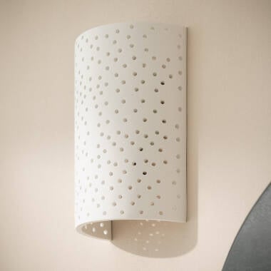 Wandlamp Granivo van gips, vooraanzicht