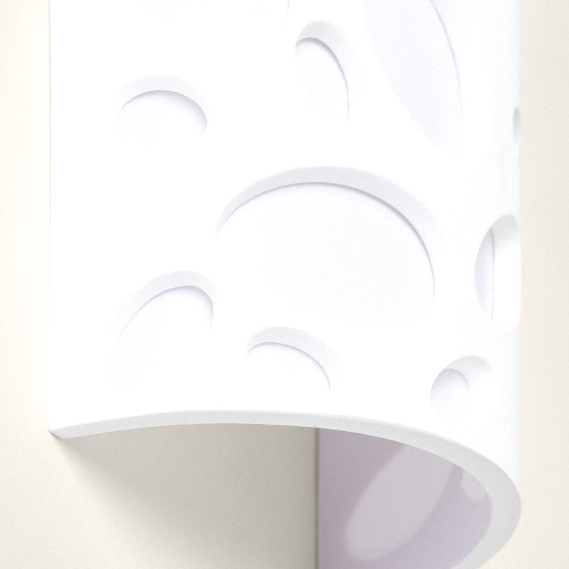 Wandlamp Fildaro van gips, zijaanzicht