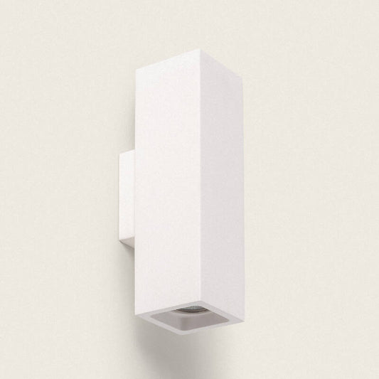 Witte gipsen wandlamp Hestano met dubbelzijdige lichtafgifte