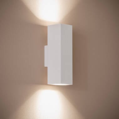 Wandlamp Hestano van gips, vooraanzicht