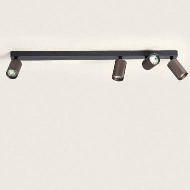 GALMARO plafondbalk met vier richtbare spots 78 cm in brons, afbeelding 3