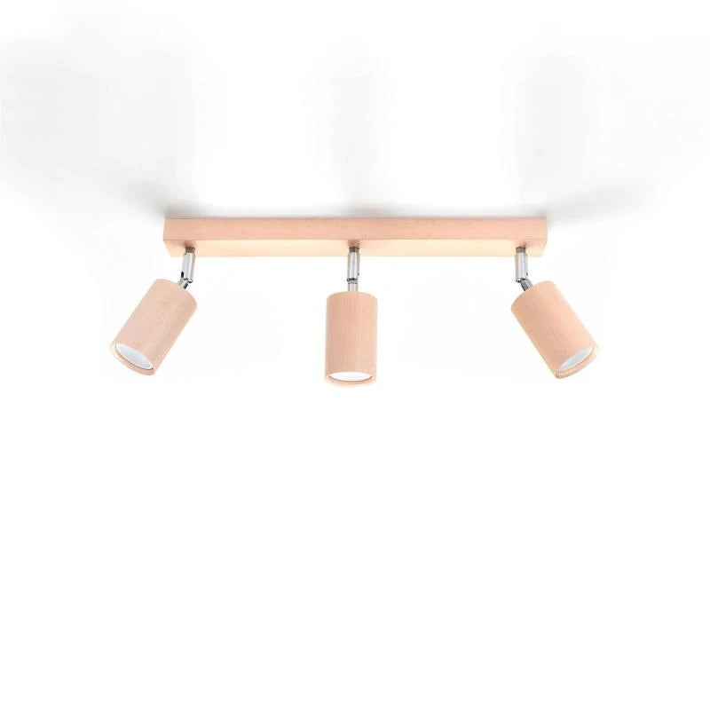 HULSANO houten plafondlamp met drie spots