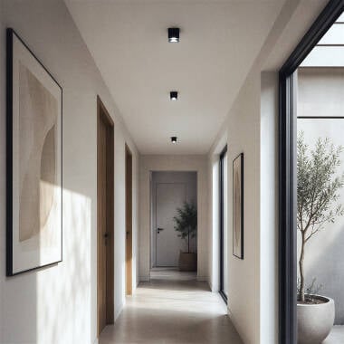 TREVIVO plafondlamp in zwart, detail 2