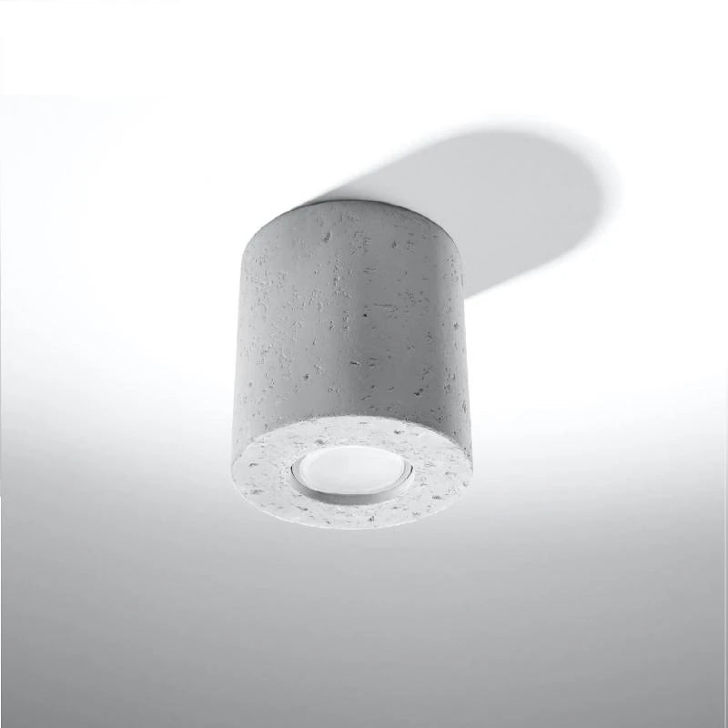 GILNARO cilindrische plafondlamp van beton in grijs