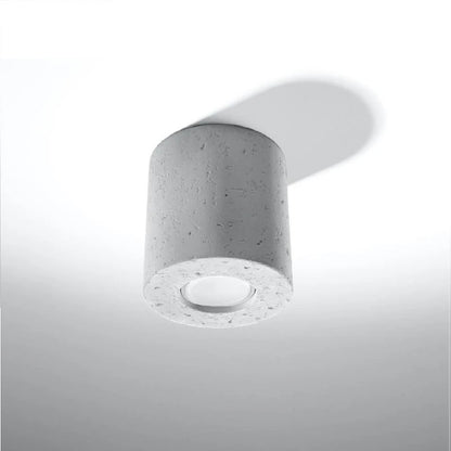 GILNARO cilindrische plafondlamp van beton in grijs
