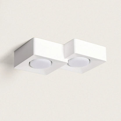 XEMBRANO plafondlamp van gips met twee spots