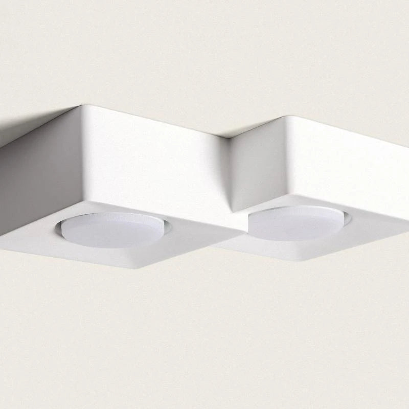 XEMBRANO plafondlamp van gips met twee spots