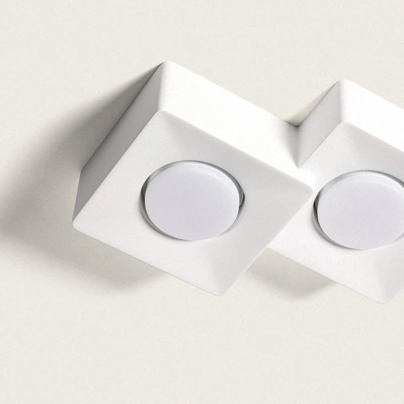 XEMBRANO plafondlamp van gips met twee spots