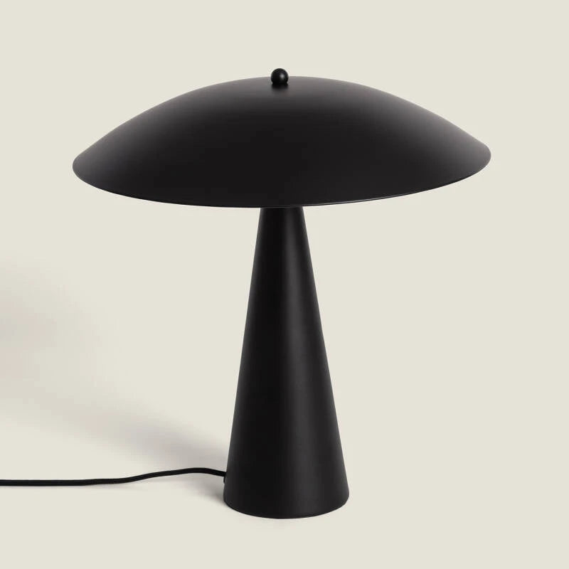 BRUSARO metalen tafellamp met twee lichtpunten 38 cm in zwart, afbeelding 1
