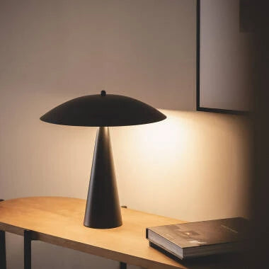 BRUSARO metalen tafellamp met twee lichtpunten 38 cm in zwart, afbeelding 2