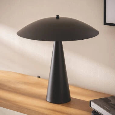 BRUSARO metalen tafellamp met twee lichtpunten 38 cm in zwart, afbeelding 6