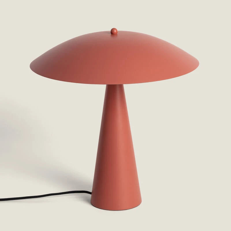 BRUSARO metalen tafellamp met twee lichtpunten 38 cm in terracotta, afbeelding 1