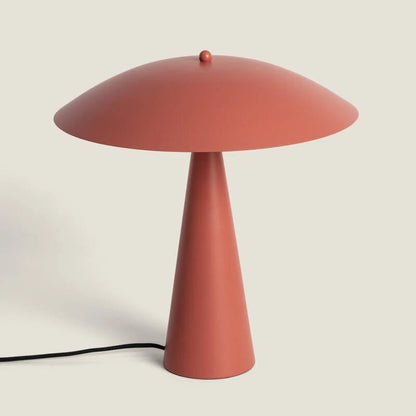 BRUSARO metalen tafellamp met twee lichtpunten 38 cm in terracotta, afbeelding 1