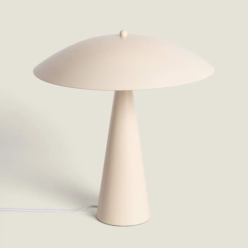 BRUSARO metalen tafellamp met twee lichtpunten 38 cm in beige, afbeelding 1