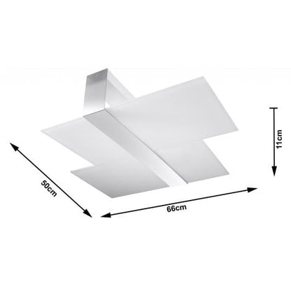 MARZAVO plafondlamp van glas en staal, afbeelding 3