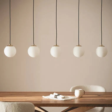 DUVRANO hanglamp goud, zijaanzicht