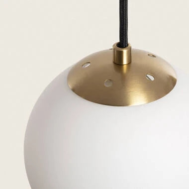 DUVRANO hanglamp goud, detail van de plafondbalk