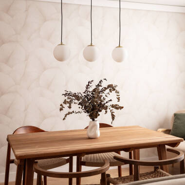 EMSAVO hanglamp goud boven een eettafel