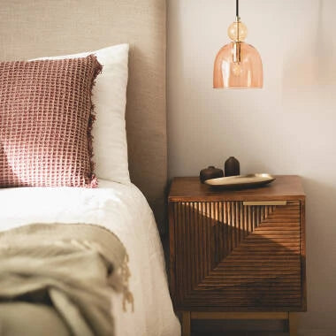 FENZARO hanglamp rood, detail van de fitting