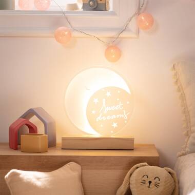 FLONARO LED tafellamp in hout, afbeelding 2