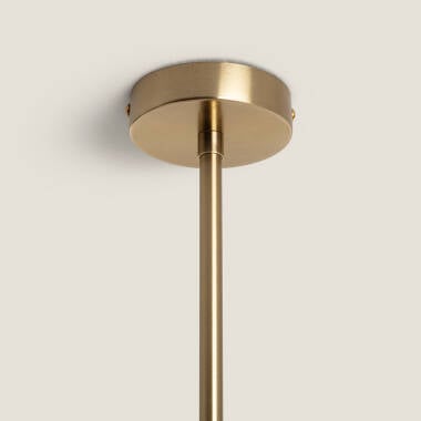 FONDIVO hanglamp goud boven een eettafel