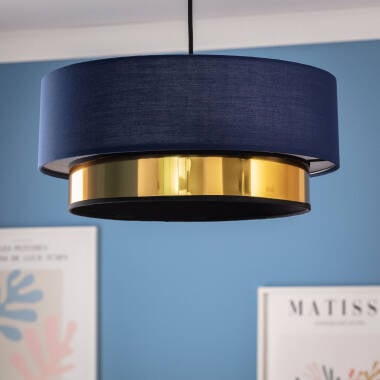 GADRANO hanglamp marineblauw, zijaanzicht