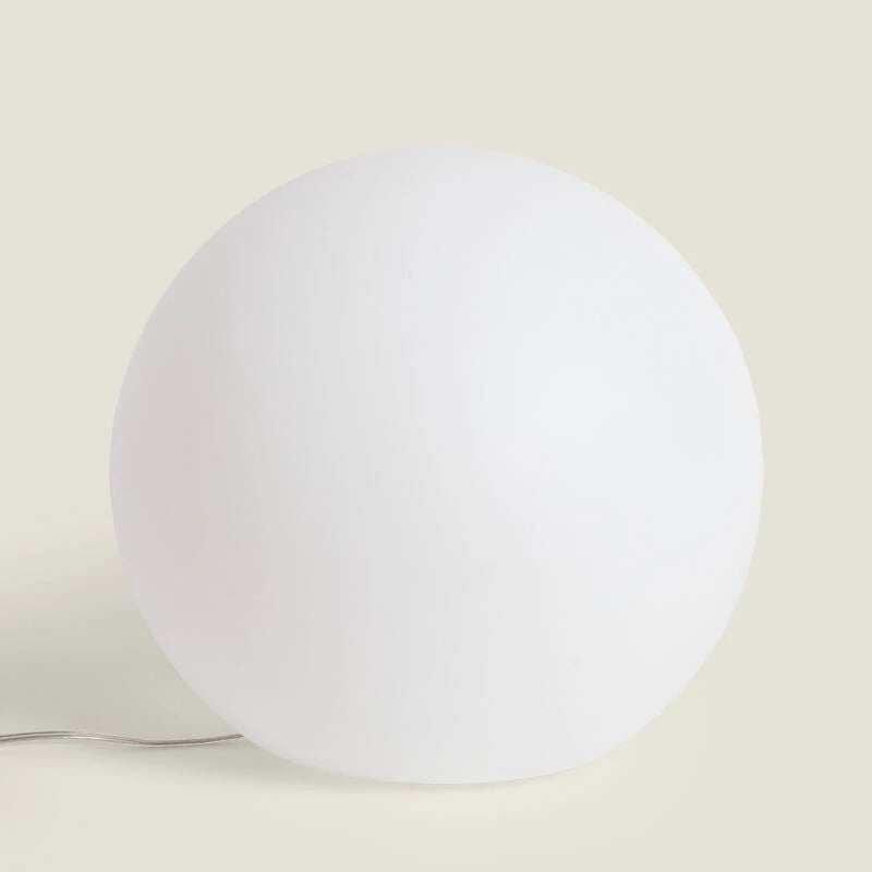 GRENDARO decoratieve bollamp van polyethyleen 30 cm in wit, afbeelding 1