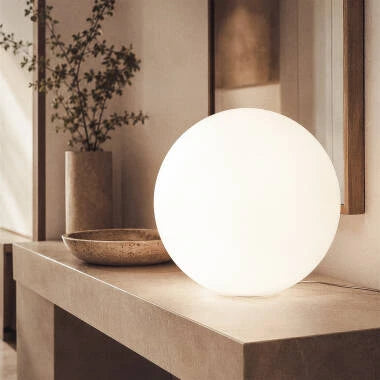 GRENDARO decoratieve bollamp van polyethyleen 30 cm in wit, afbeelding 2
