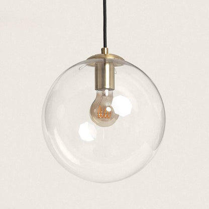 HALMIVO hanglamp met transparante glazen kap, vooraanzicht