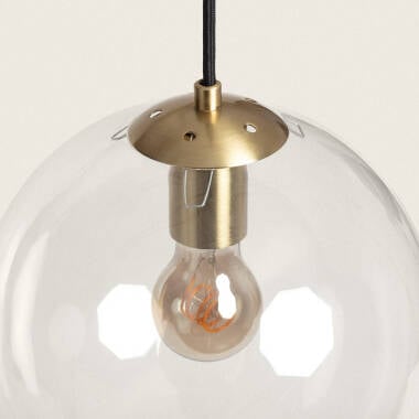HALMIVO hanglamp transparant boven een eettafel