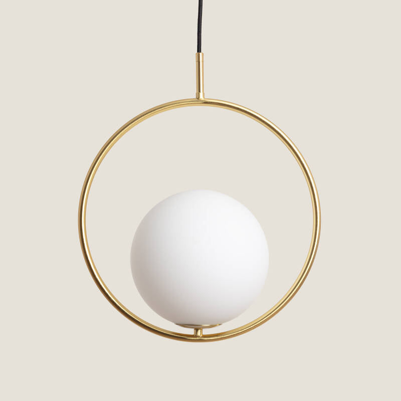 KESTAVO hanglamp in goud, vooraanzicht